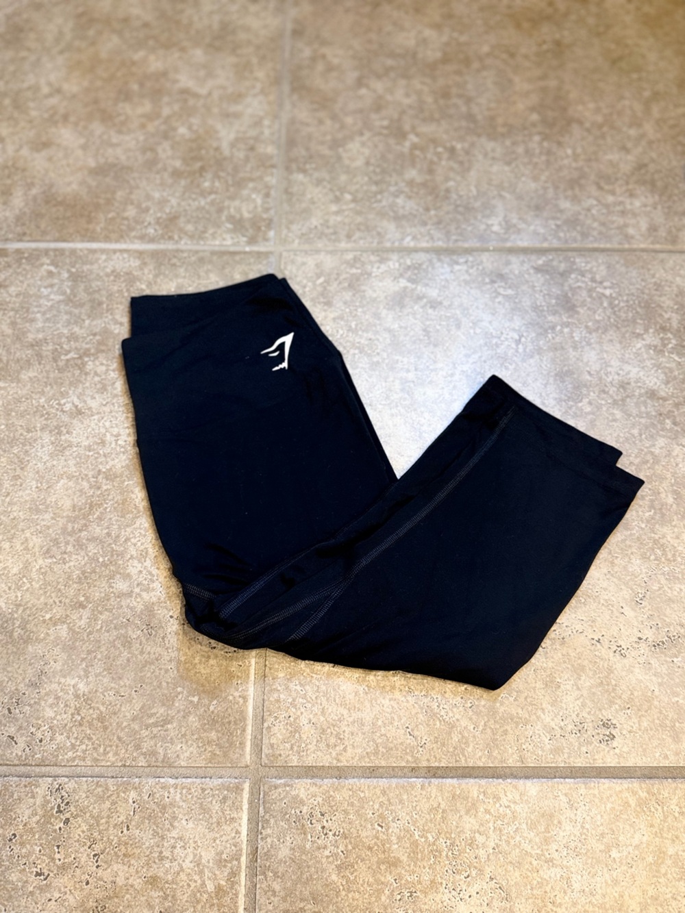 Gymshark Black High Rise Cropped Leggings Size Medium